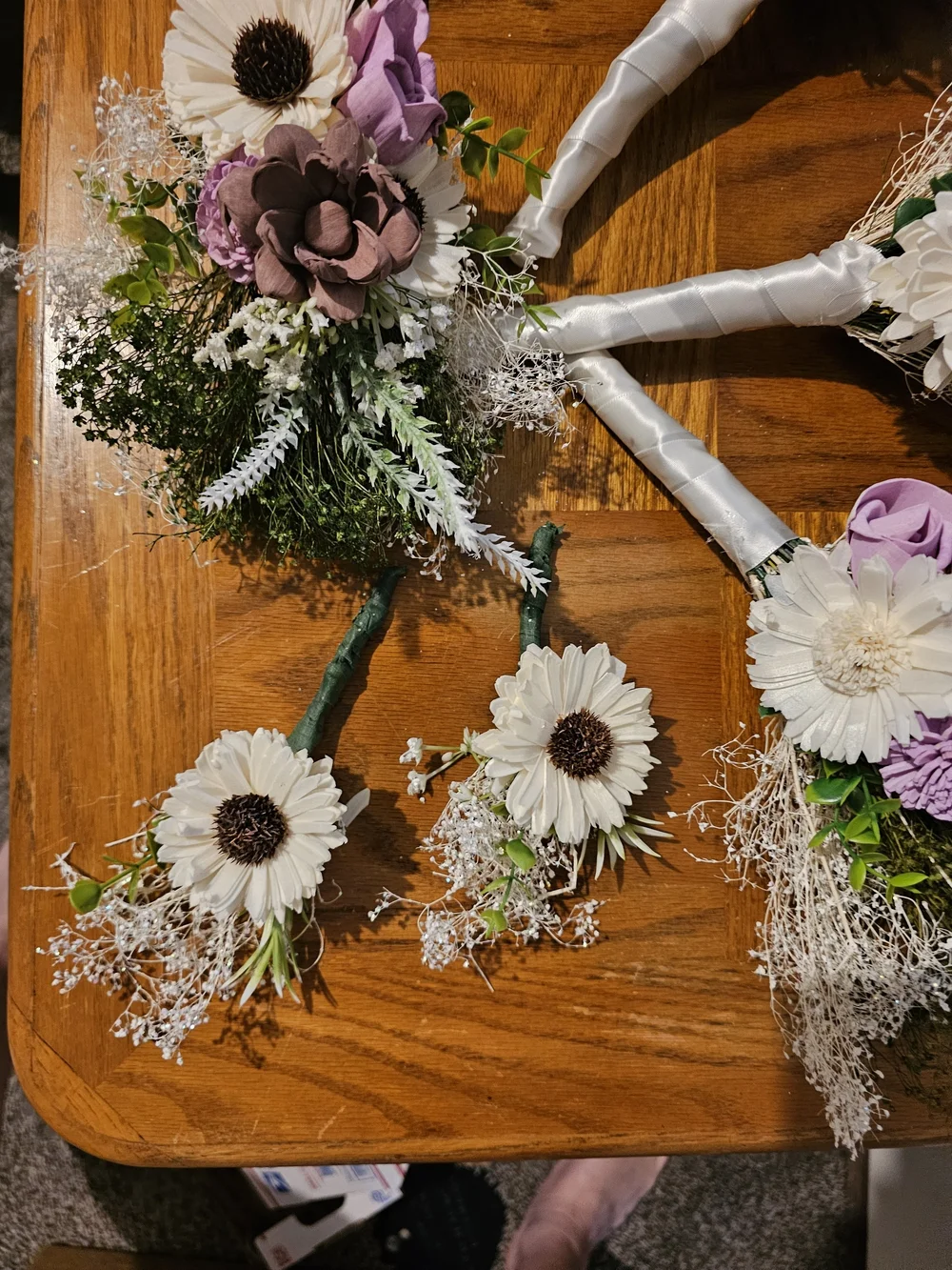 Wedding In a Box! Handcrafted Bridal Bouquet And Boutinniere Set